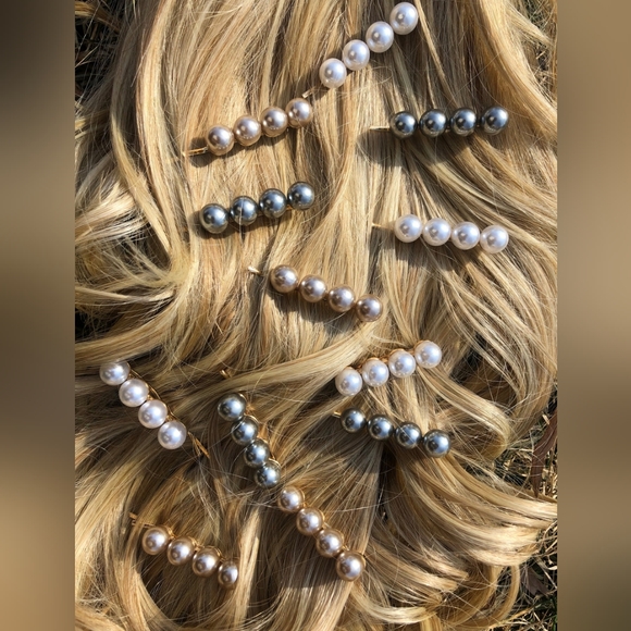 NEW NWOT Catherine the Great - Linear Pearls Bobby Pin Set (3pc) - Picture 1 of 6